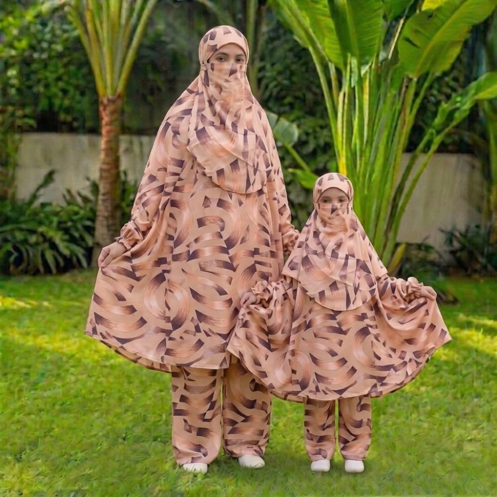 Cherry Georgette Fabric Khimar Set CG130