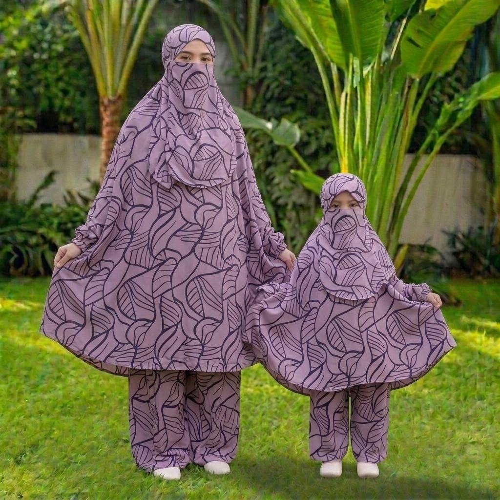 Cherry Georgette Fabric Khimar Set CG131