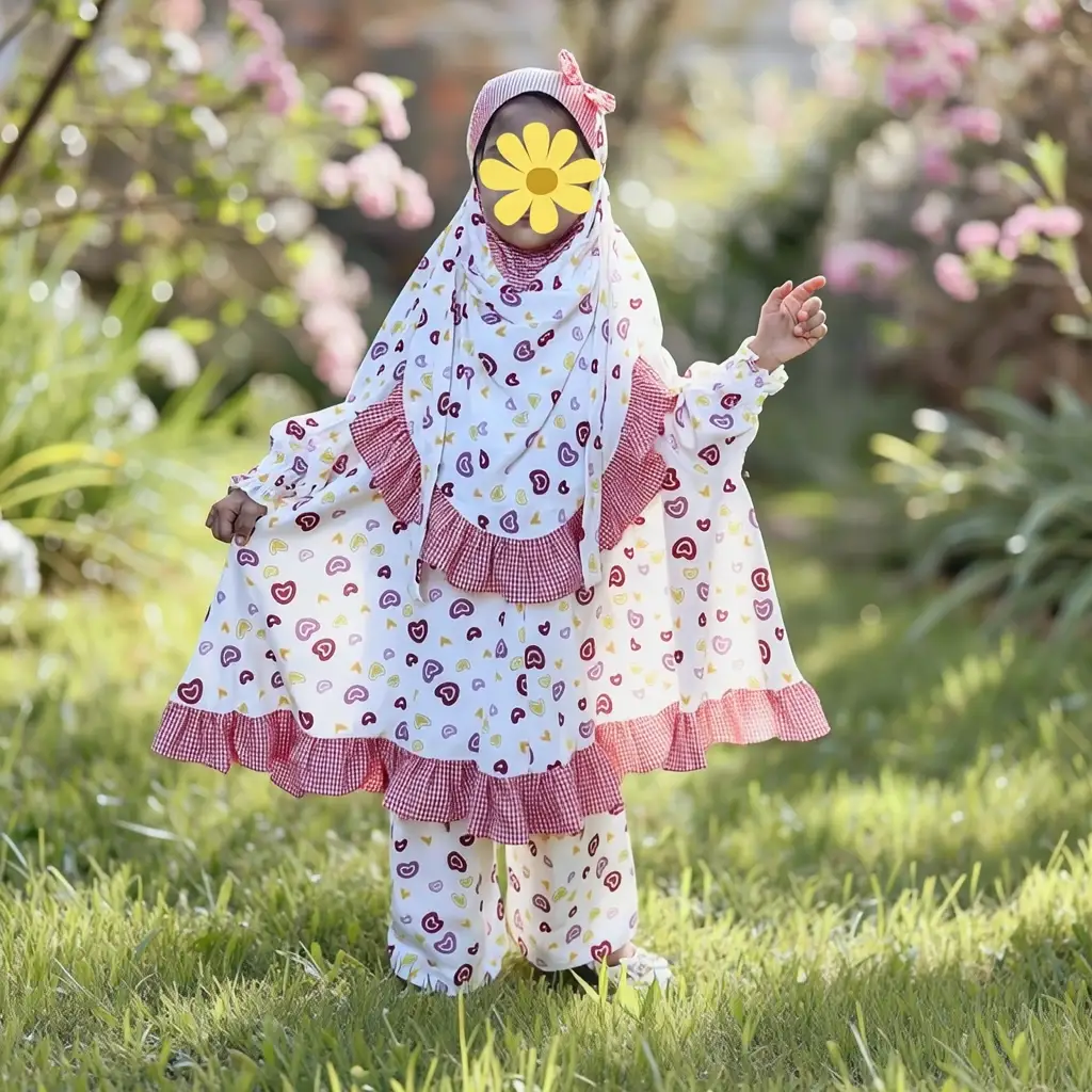 Kids Cherry Khimar Set KCKS124