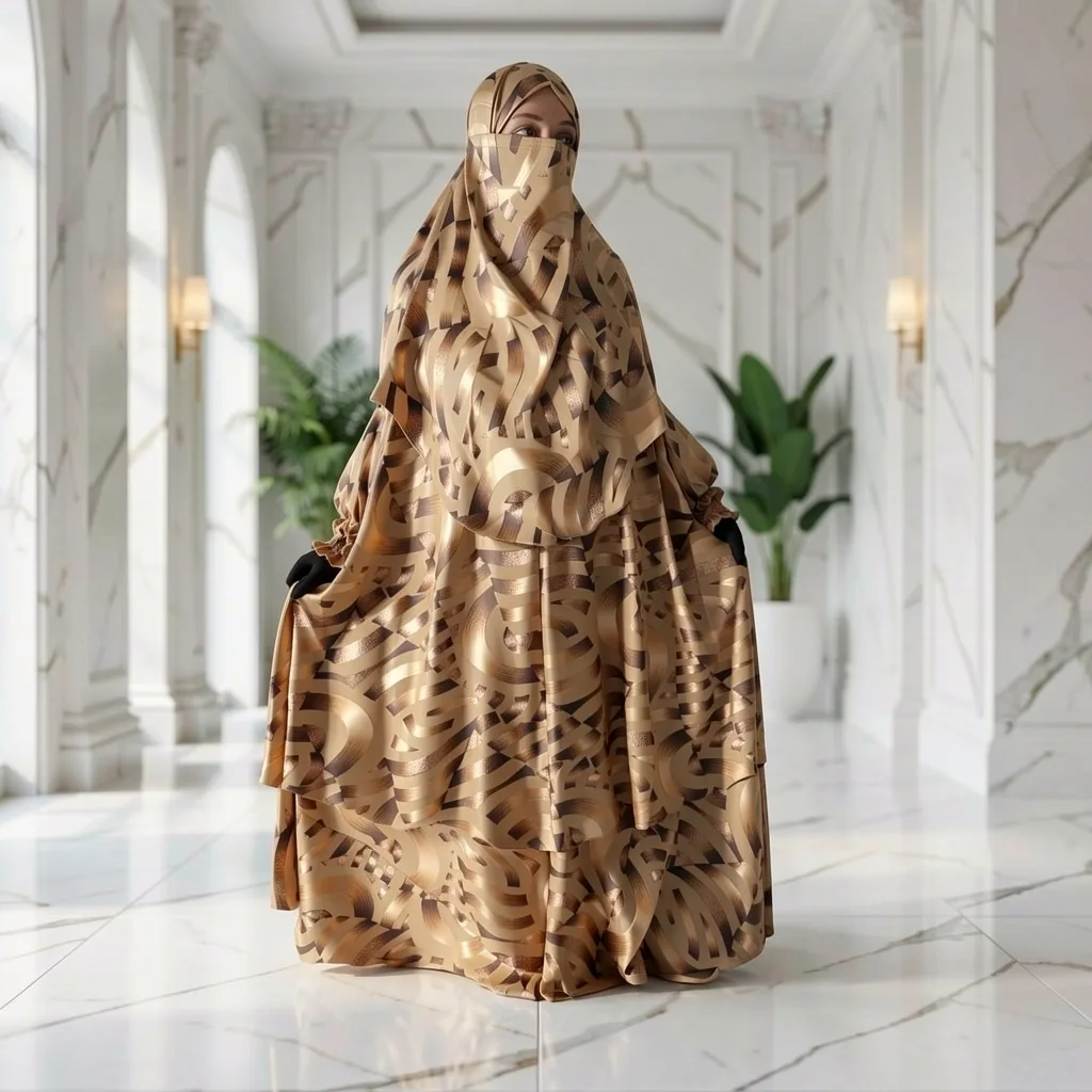 Cherry Georgette Fabric Khimar Skart Set CG134