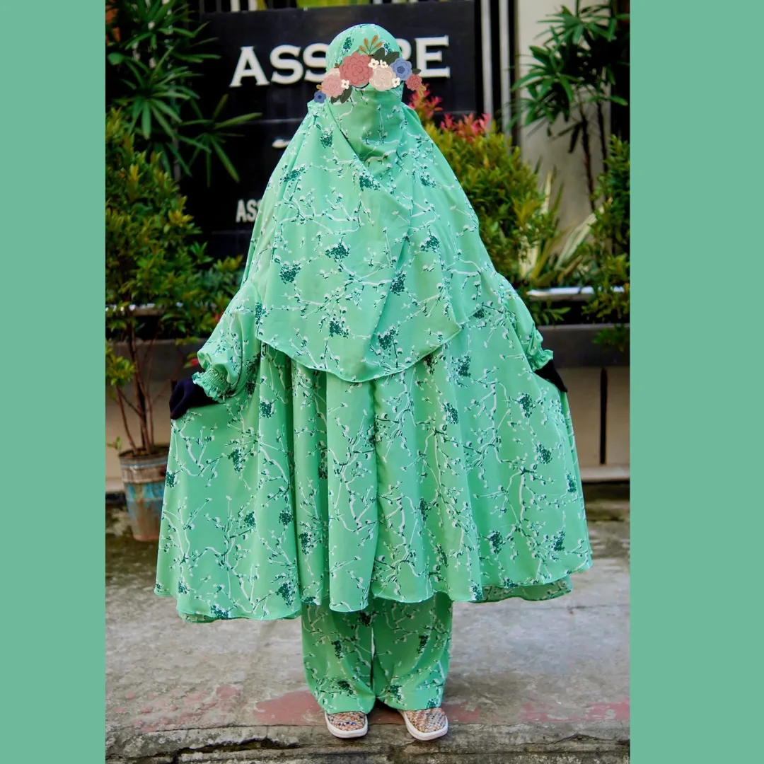 Cherry Georgette Fabric Khimar Set CG100