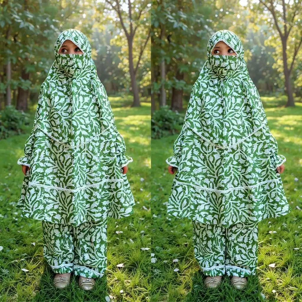 Kids Cotton Khimar Set KCK111