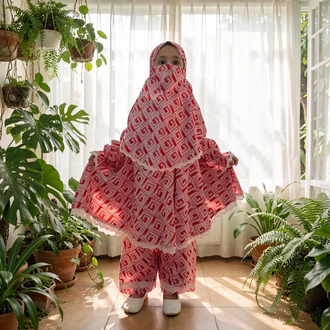 Kids Cotton Khimar Set  KCK501