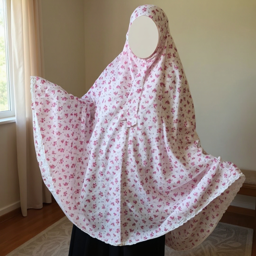 Cotton Semi Long Salat Hijab SH109